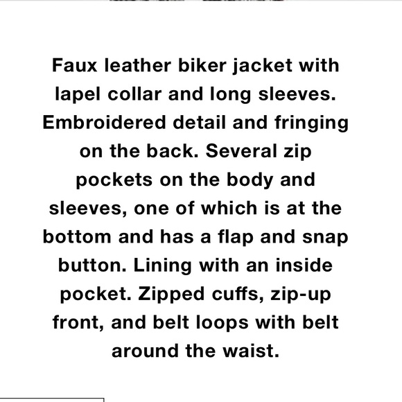 Zara biker patched fringed jacket 2018 - Picture 6 of 8